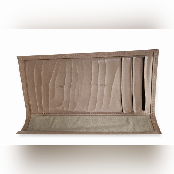 Vintage Cowhide Leather Wallet Horseshoe Snap Closure Made in Taiwan 70s 80s - Picture 9 of 9